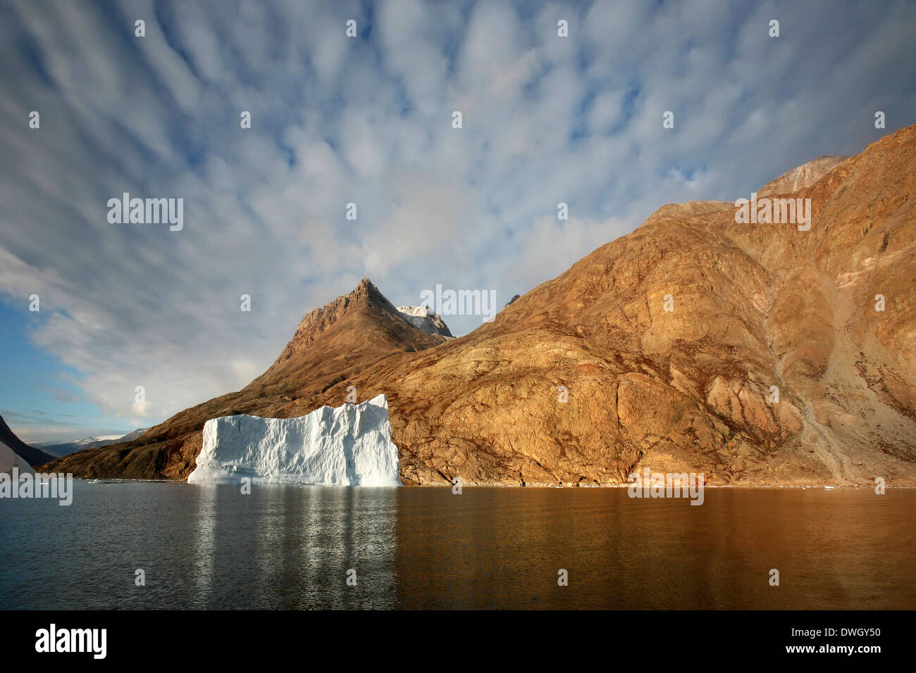 Blomsterbugten (Fiore Bay) Franz Joseph Fjord in Groenlandia orientale Foto Stock