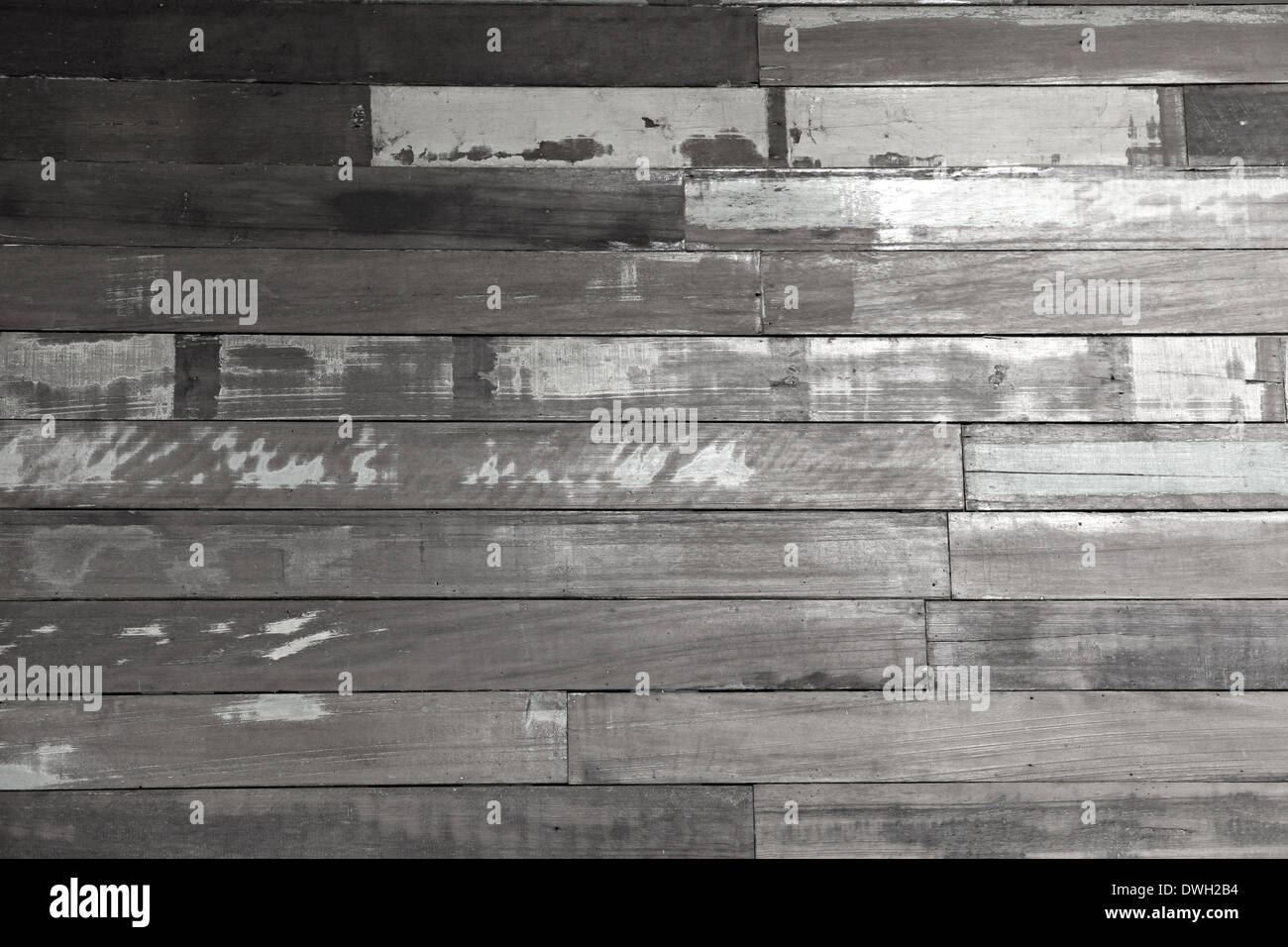 Sfondo di legno vecchio di colori bianco e nero. Foto Stock