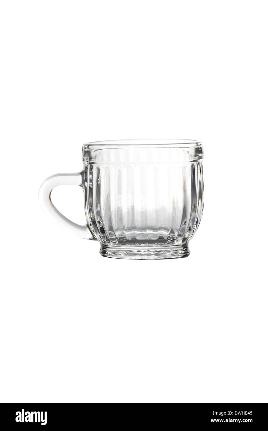 Vetro di lusso isolato su uno sfondo bianco. Foto Stock