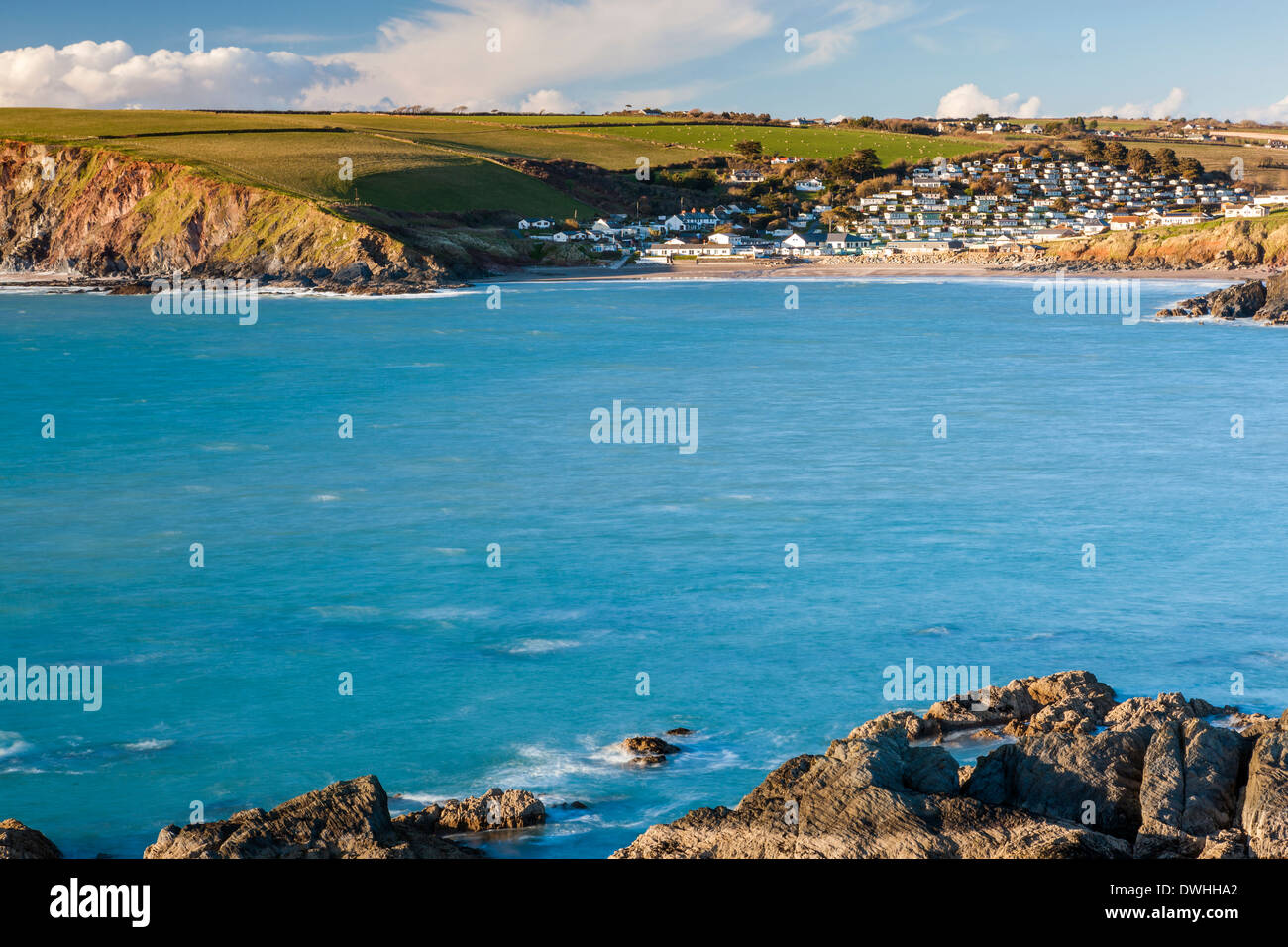 Burgh Island, Bigbury-on-Sea, Sud prosciutti, Devon, Inghilterra, l'Europa. Foto Stock