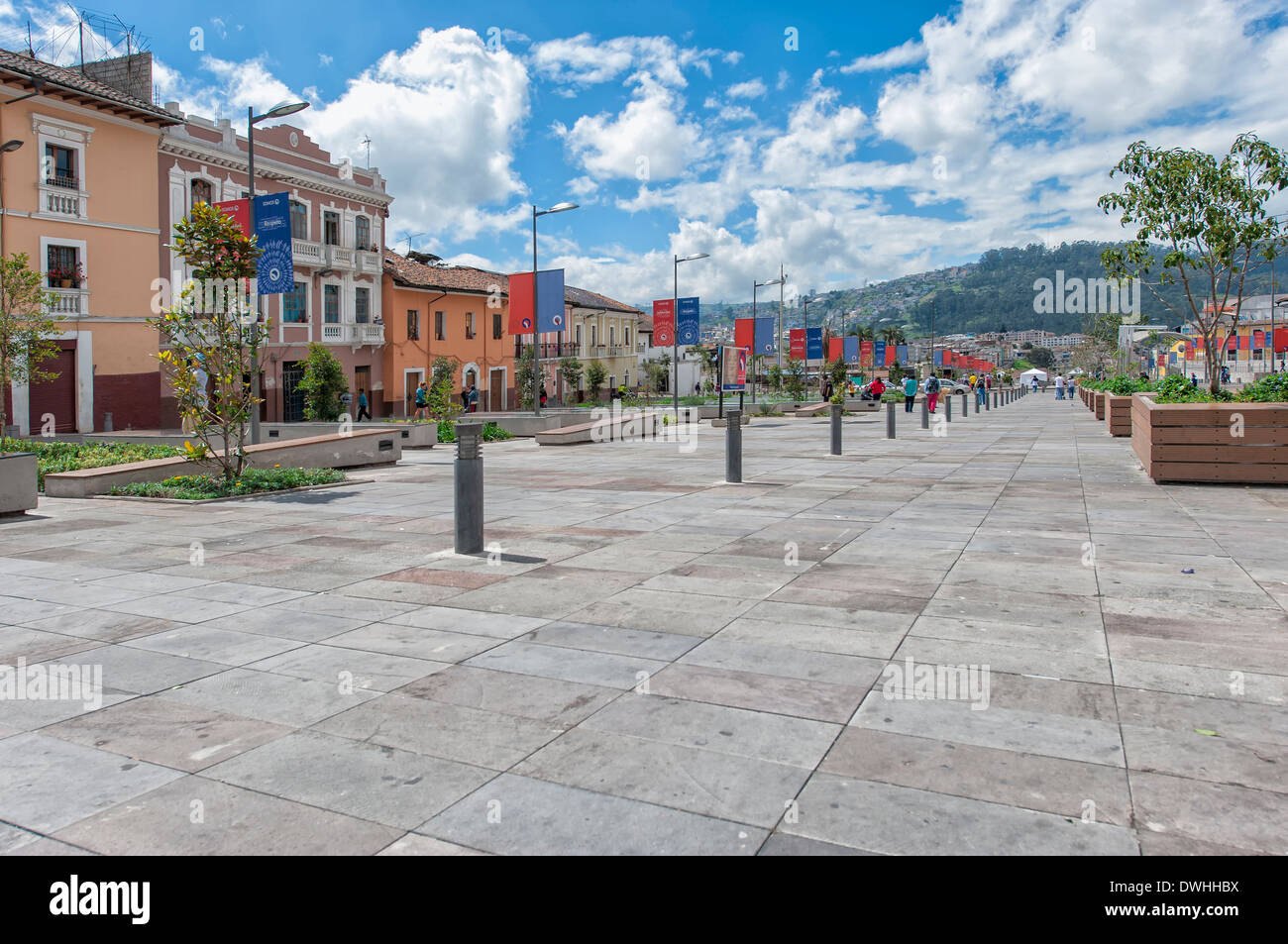 Quito - Avenue 24 de Mayo Foto Stock