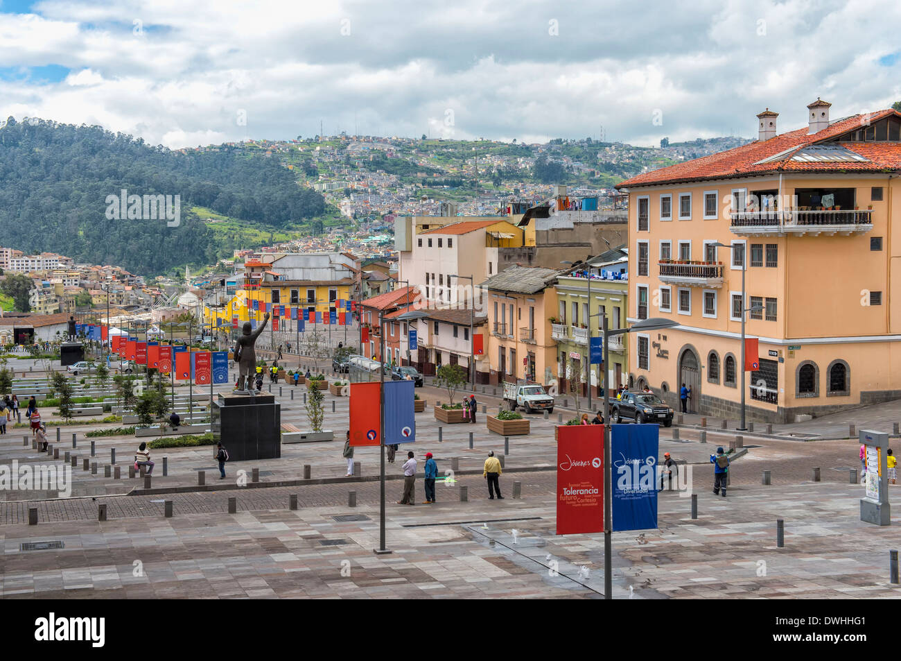 Quito - Avenue 24 de Mayo Foto Stock