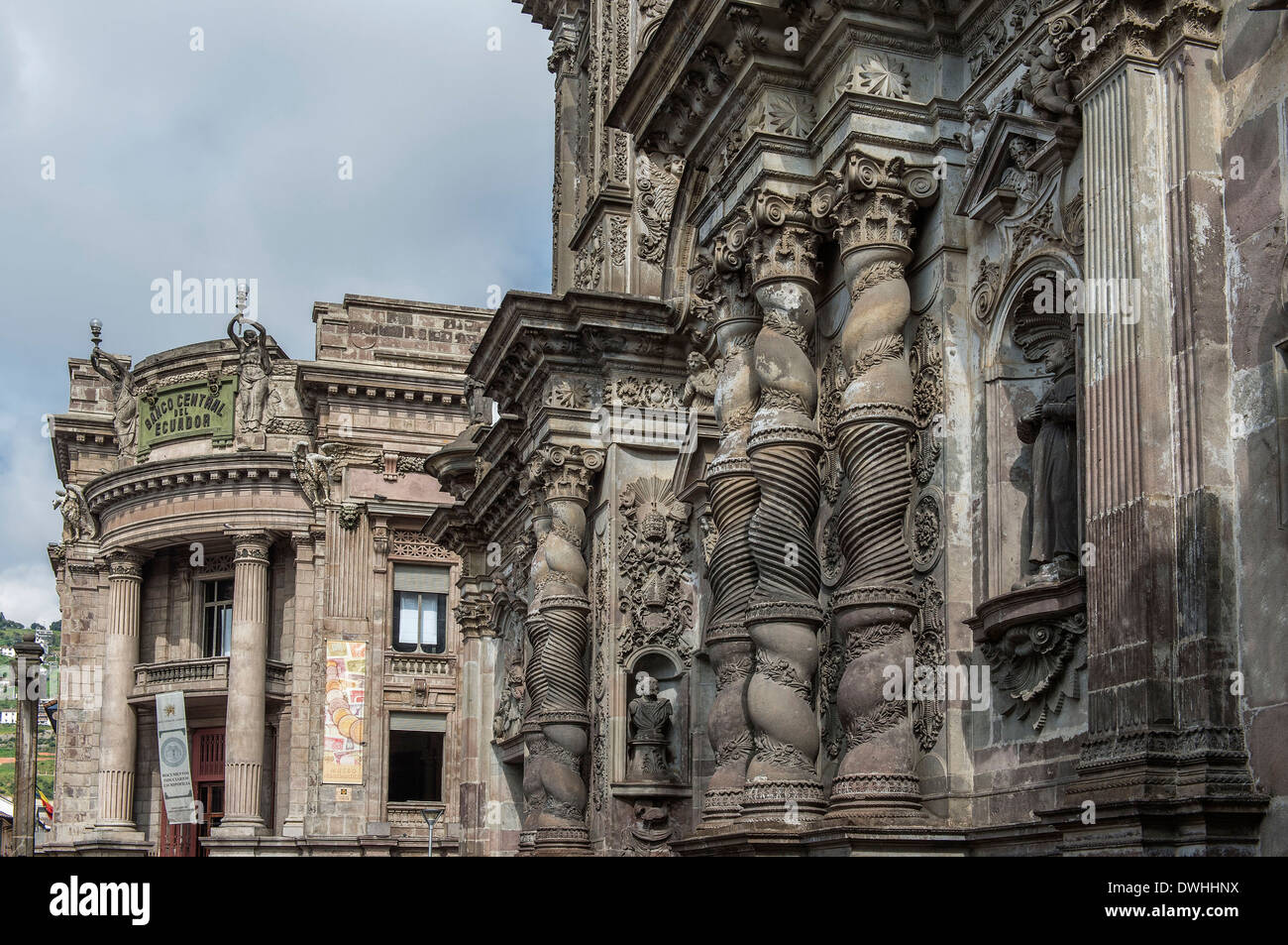 Quito - Compania de chiesa del Gesù Foto Stock