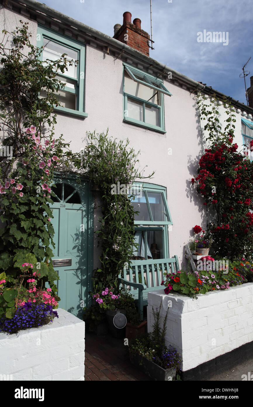 Tipica località cottage trovata in Aldeburgh, Suffolk Foto Stock