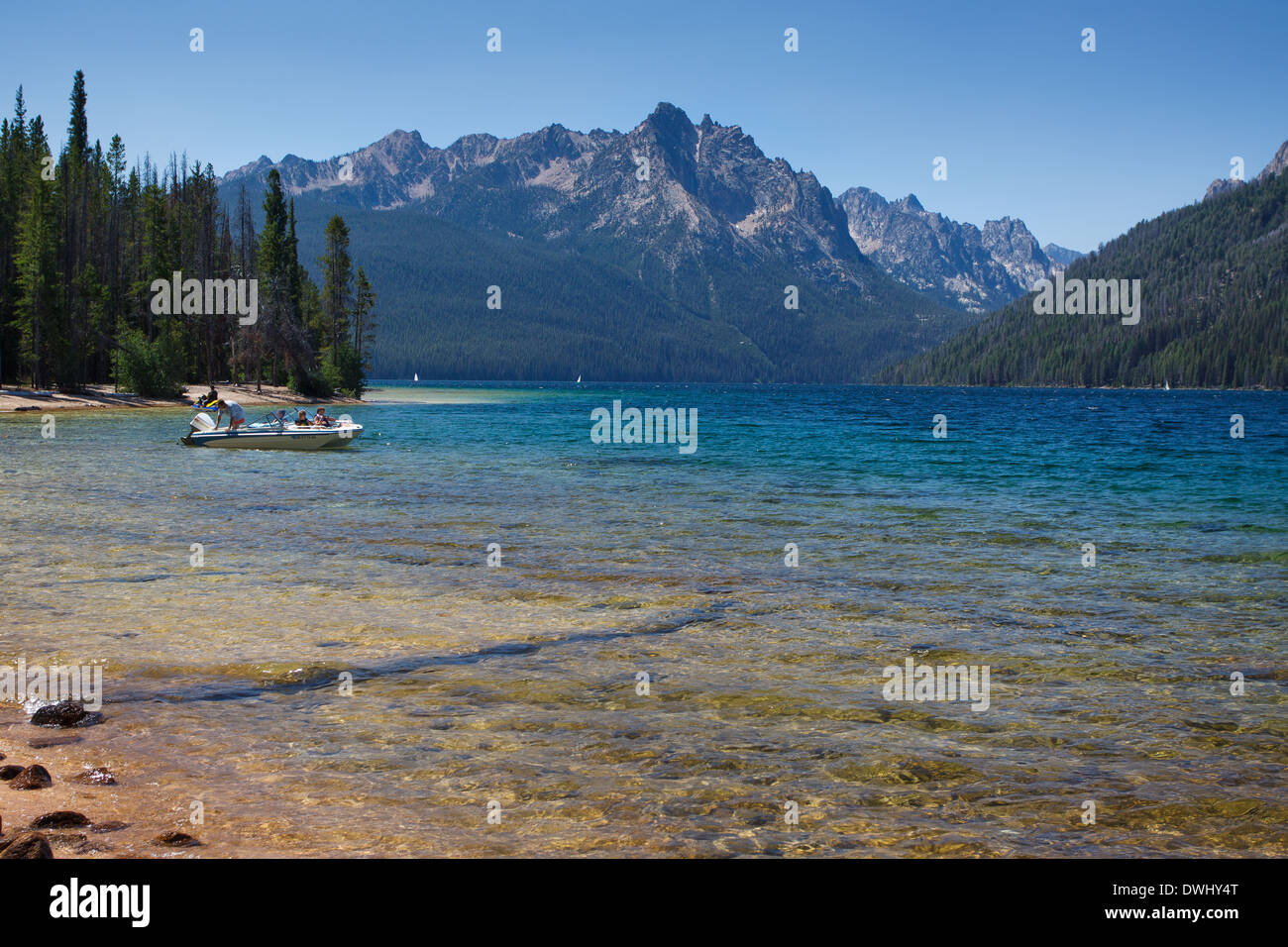 Davvero grande area camping in Lago di sebaste, Idaho, Sawtooth National Forest e area ricreativa Foto Stock