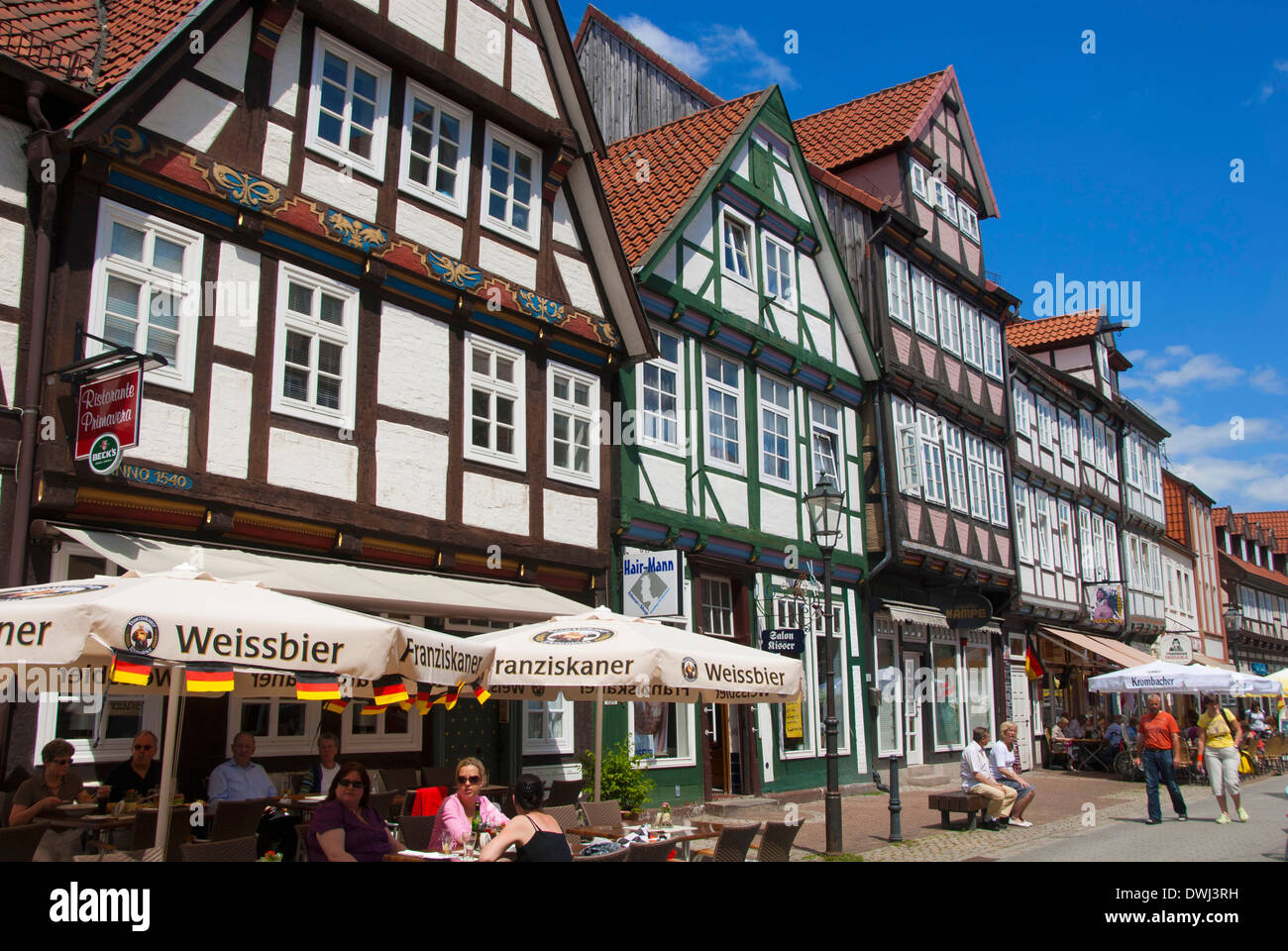 In legno case, Celle Foto Stock