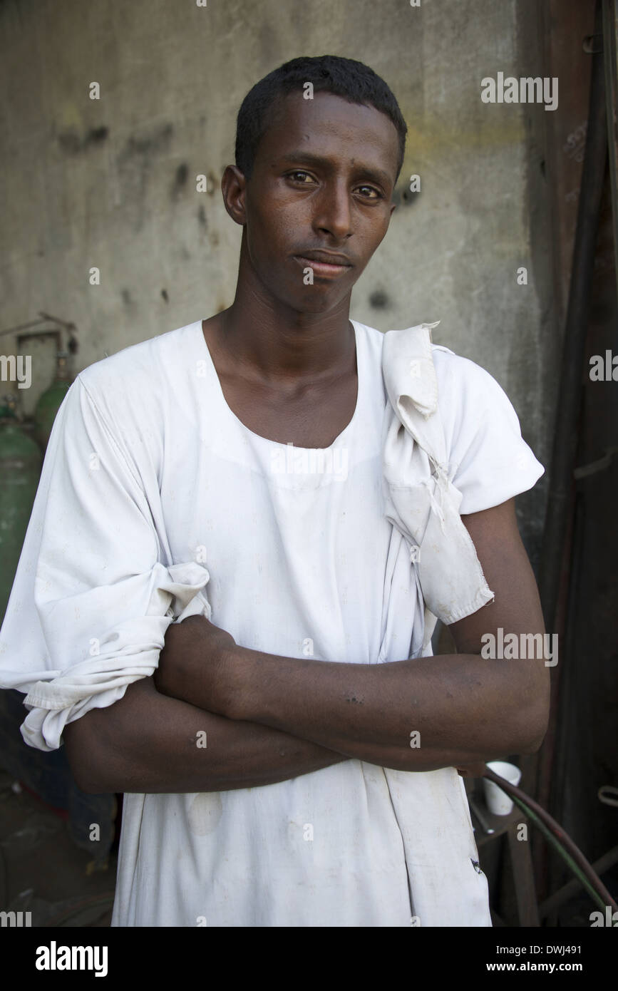 Bangladesh maker di gate a Jeddah, Arabia Saudita Foto Stock