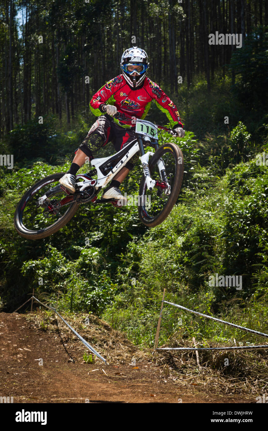 Mountain bike immagini XC DH Cross country e downhill Foto Stock