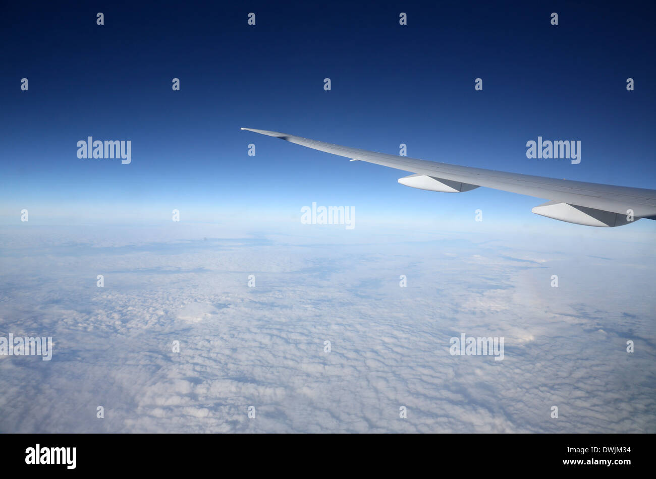 Ala di aeroplano da finestra Foto Stock
