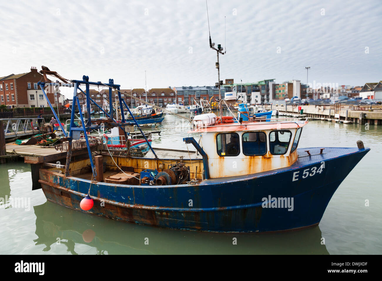 La pesca a strascico Camber Quay, Old Portsmouth. Foto Stock
