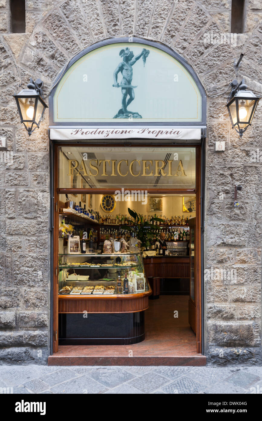 Shopfront a Lucca, Toscana, Italia. Foto Stock