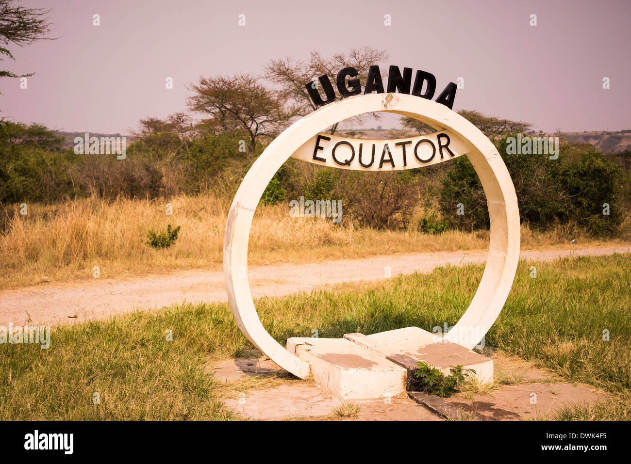 L'equatore in Uganda Africa. Foto Stock