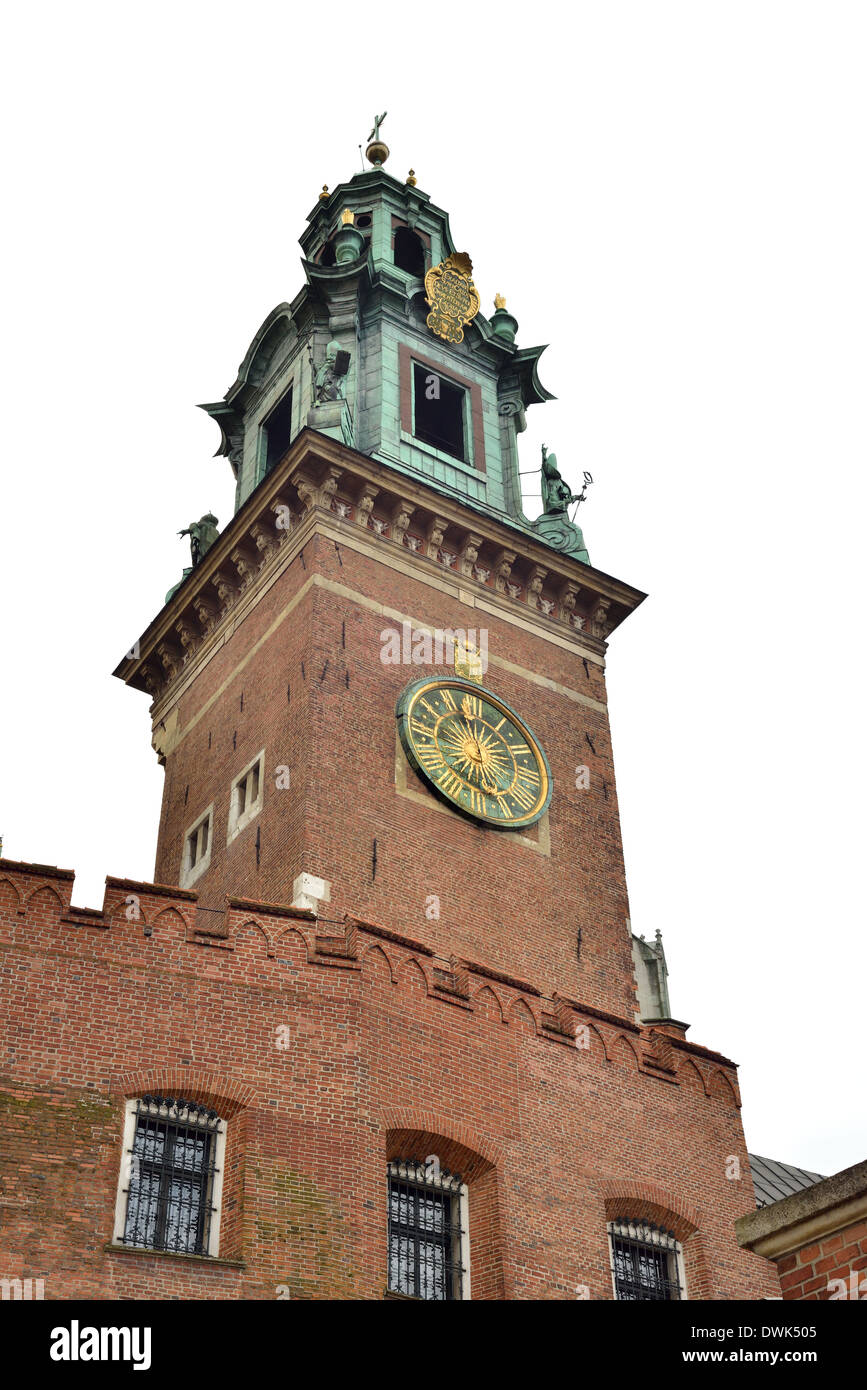 Vista laterale della cattedrale di Wawel Foto Stock