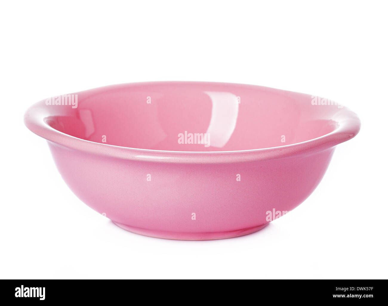 Piastra, piatto isolato rosa Foto Stock