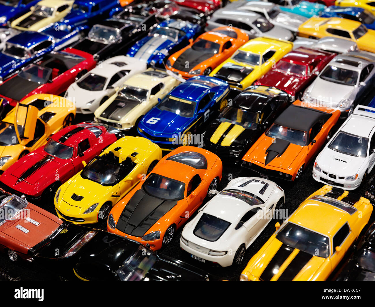 Le auto sportive, colorato pressofuso closeup modelli Foto Stock
