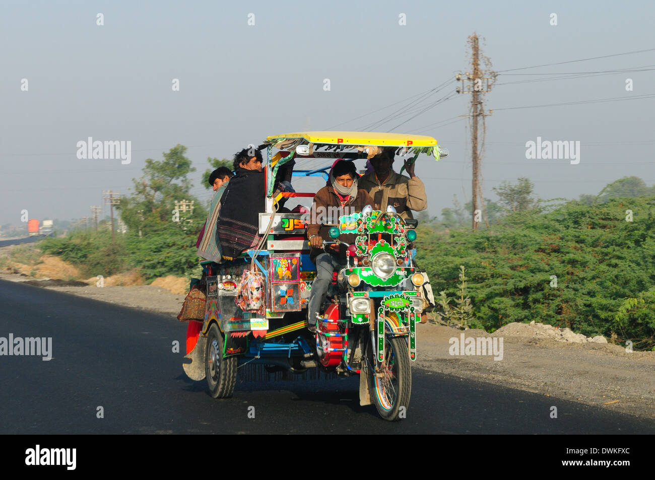 Il trasporto su strada in India Occidentale, Gujarat, India, Asia Foto Stock