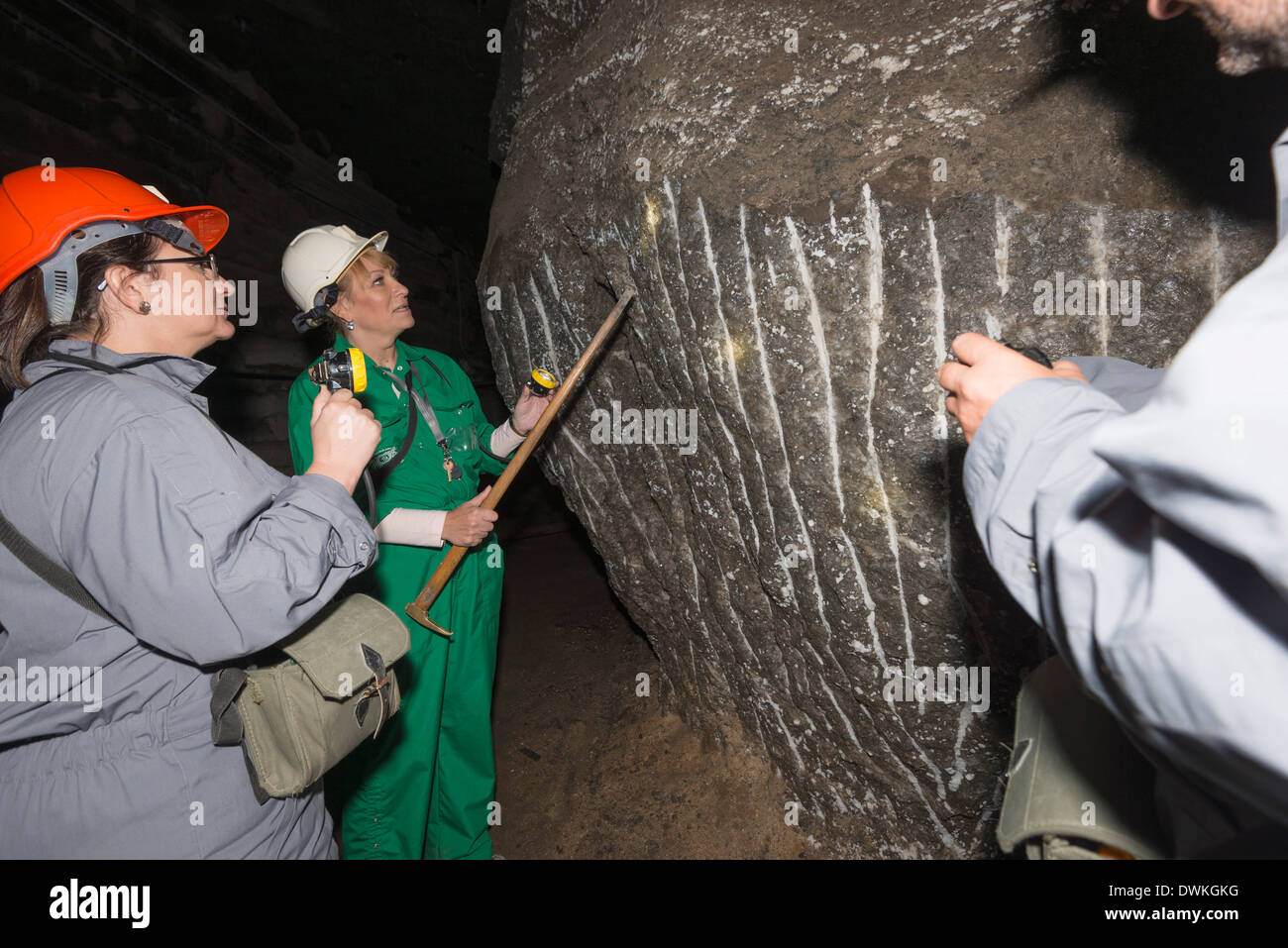 Percorso dei minatori, le Miniere di Sale di Wieliczka patrimonio dell'Umanità UNESCO, Cracovia, Malopolska, Polonia, Europa Foto Stock