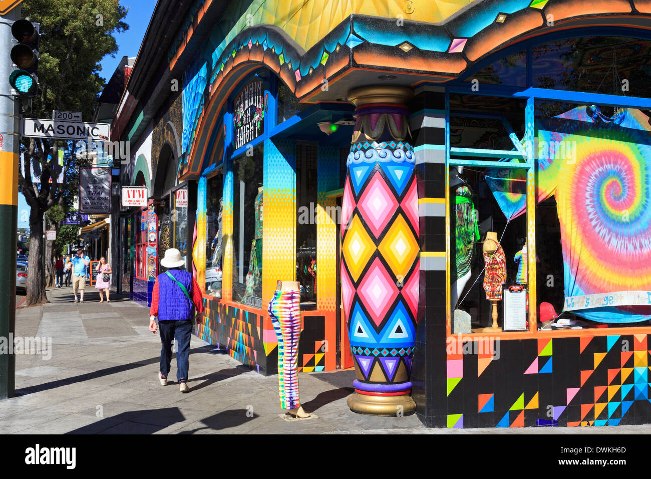 Store nel quartiere di Haight-Ashbury, San Francisco, California, Stati Uniti d'America, America del Nord Foto Stock