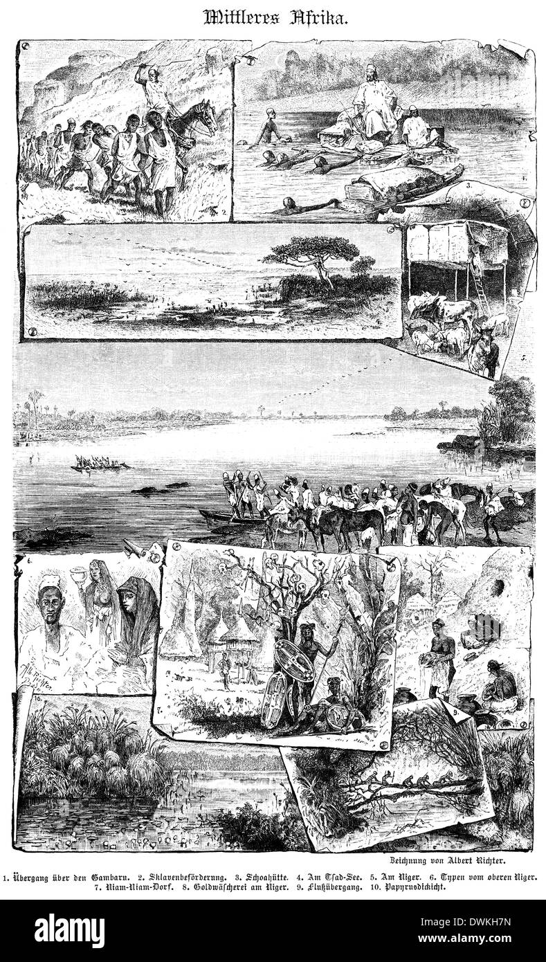 Collage: Africa centrale Foto Stock