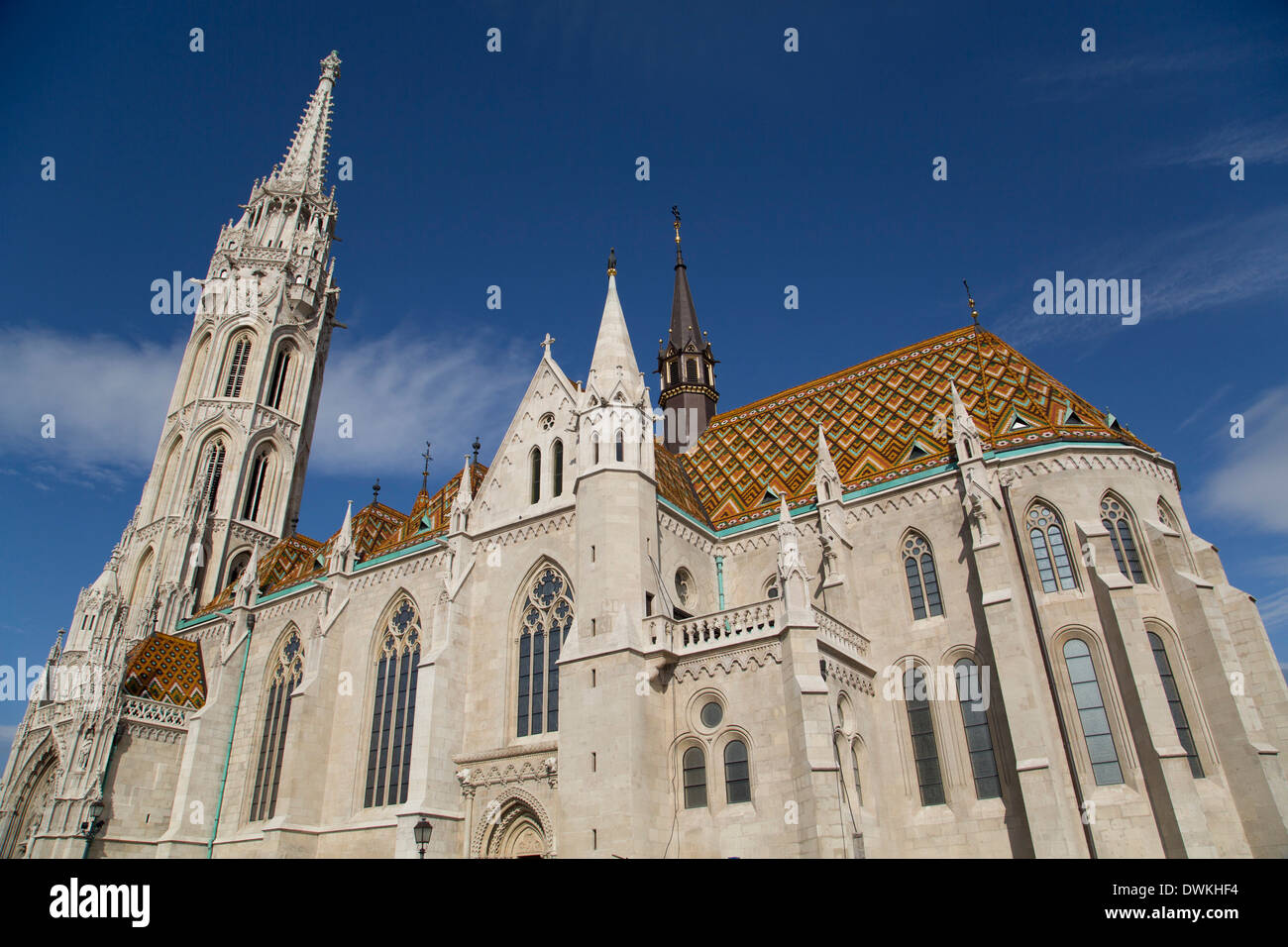 La Chiesa di San Mattia (Matyas Templom), risalente al 1470, Budapest, Ungheria, Europa Foto Stock