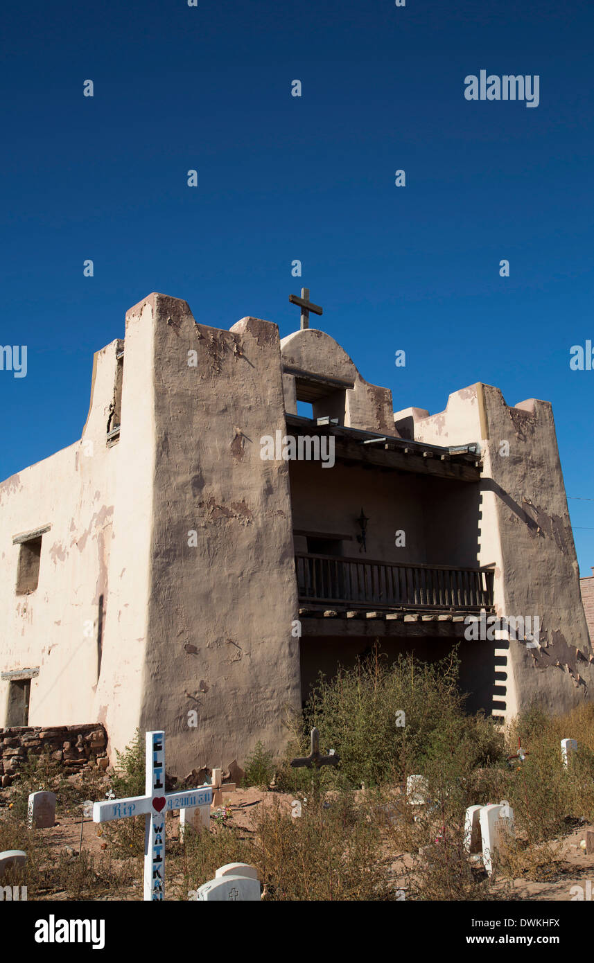 Nostra Signora di Guadalupe (Vecchio Zuni) Missione stabilita nel 1629, Zuni Pueblo, Nuovo Messico, Stati Uniti d'America, America del Nord Foto Stock