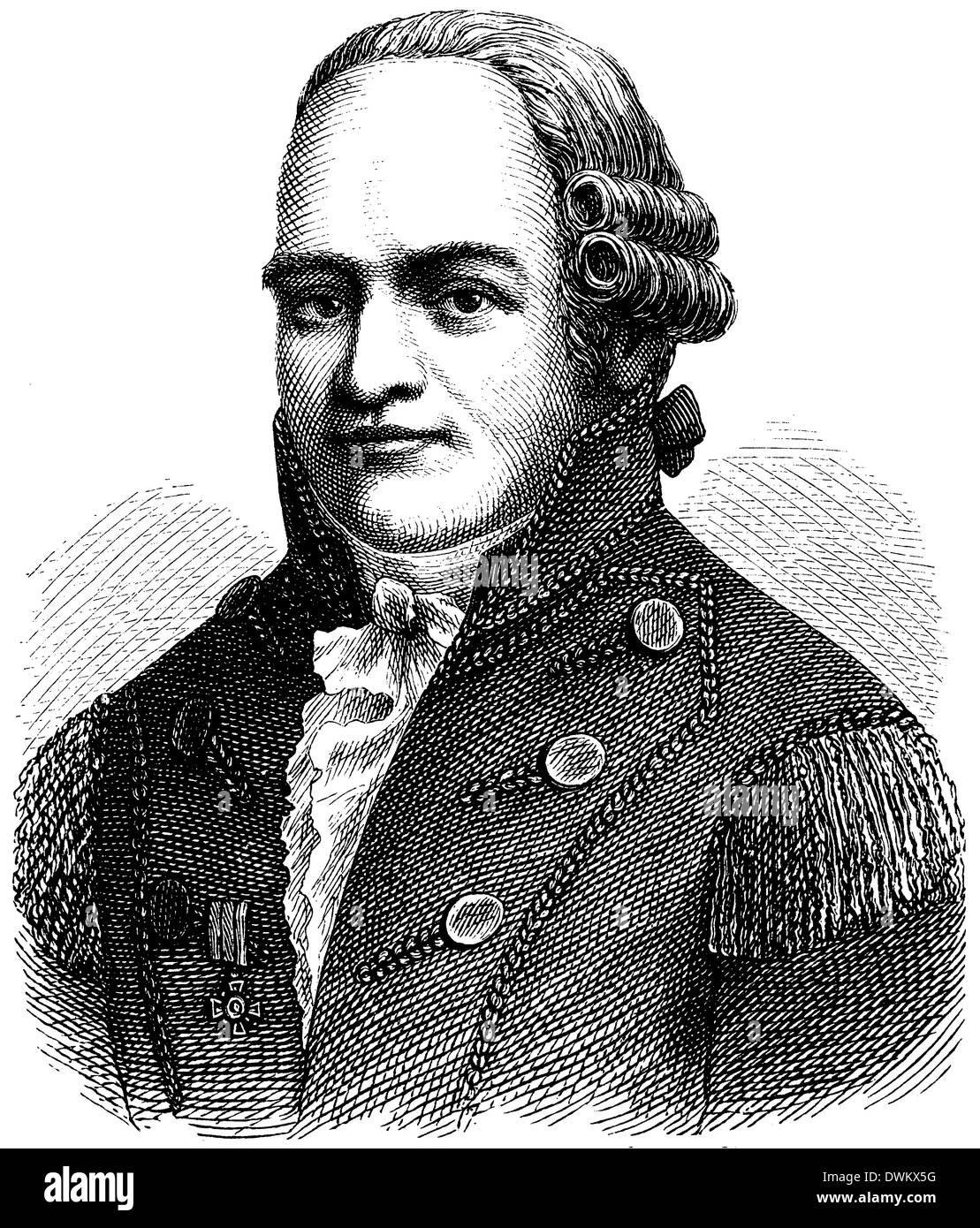 Abraham Gottlob Werner (geb. 25. Settembre 1750, gest. 30. Juni 1817), deutscher Mineraloge, Begründer der Geognosie Foto Stock