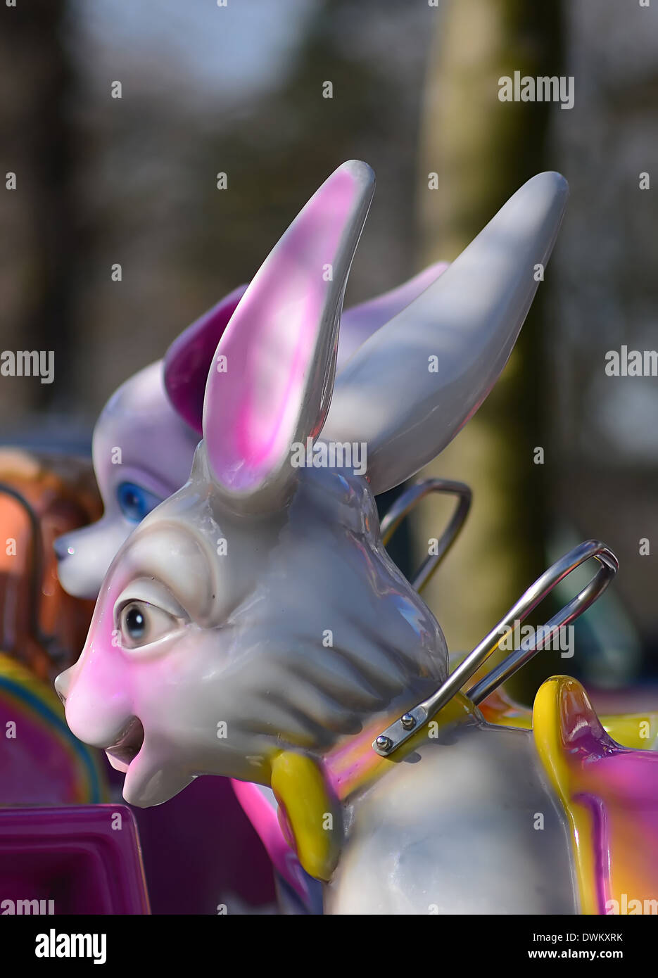 Fairground Ride - giostra bunny rabbit Foto Stock