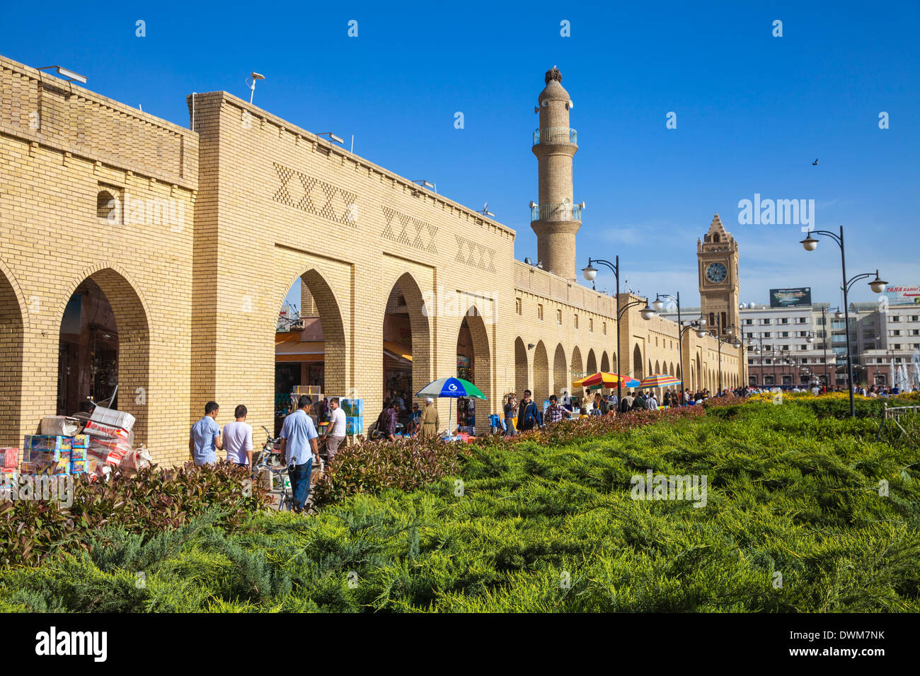 Shar Park e Qaysari Bazaar, Erbil Kurdistan, Iraq, Medio Oriente Foto Stock