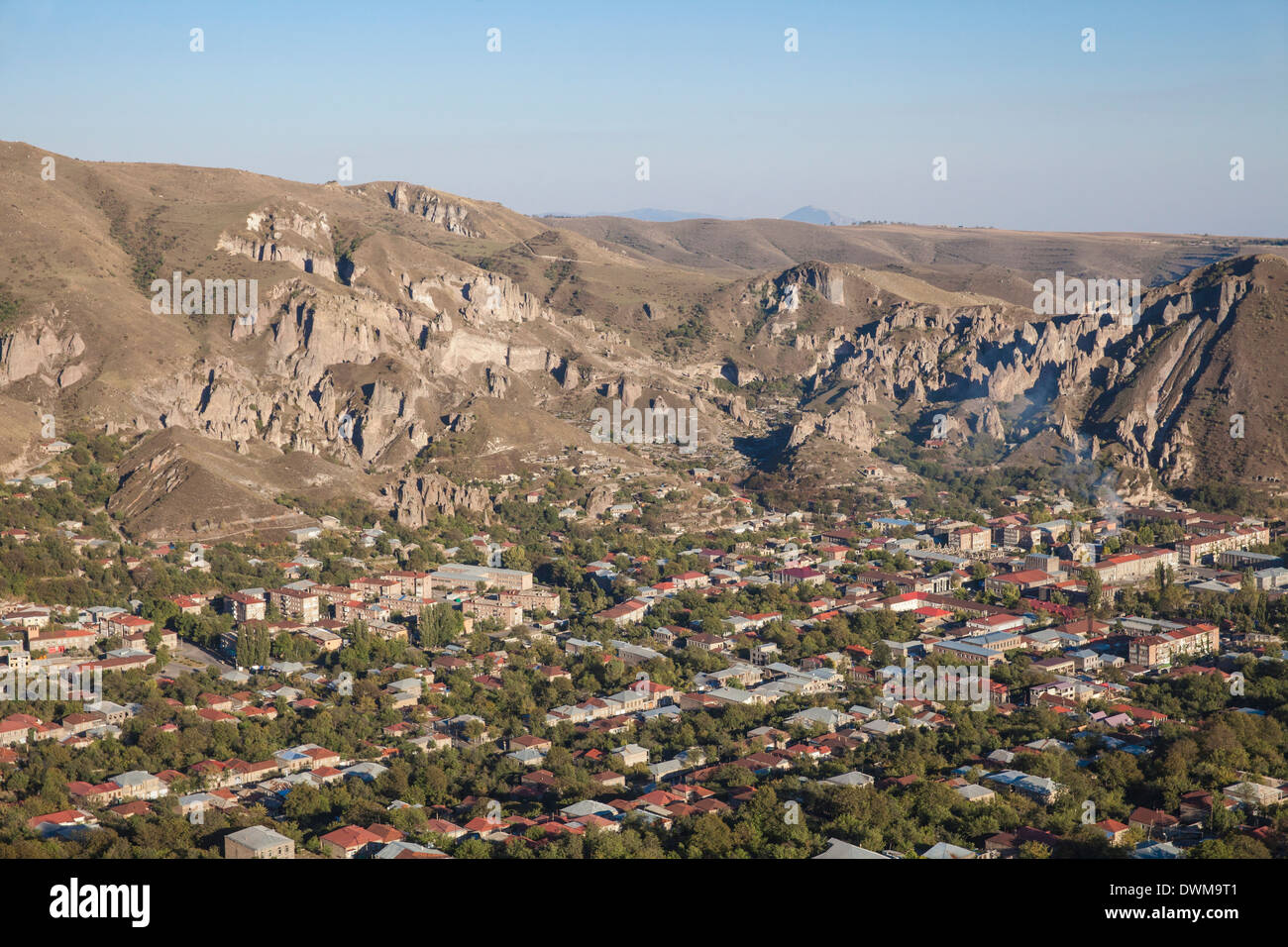Vista di Goris, Armenia, Asia Centrale, Asia Foto Stock