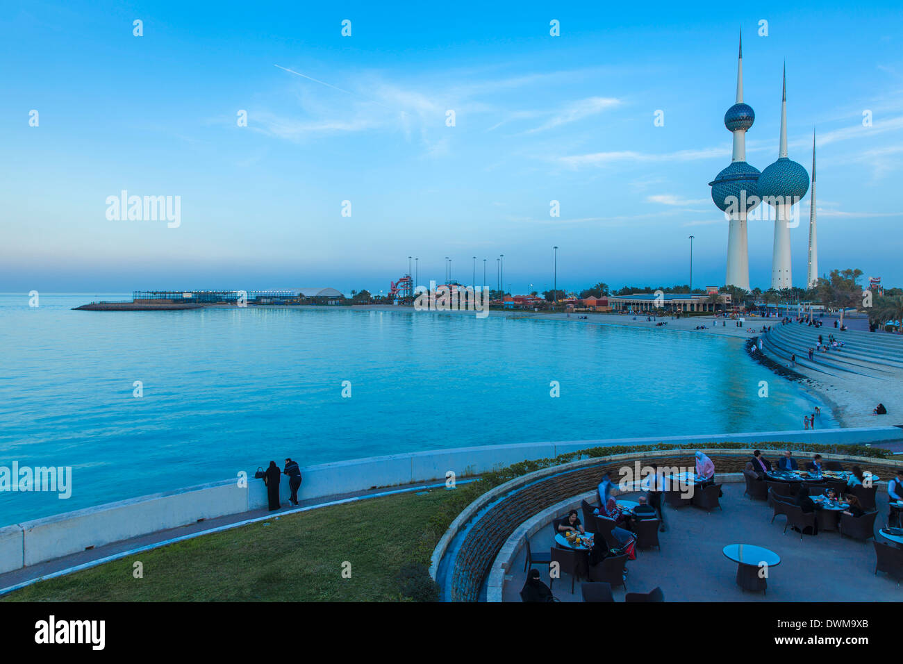 Kuwait Towers, Kuwait City, Kuwait, Medio Oriente Foto Stock