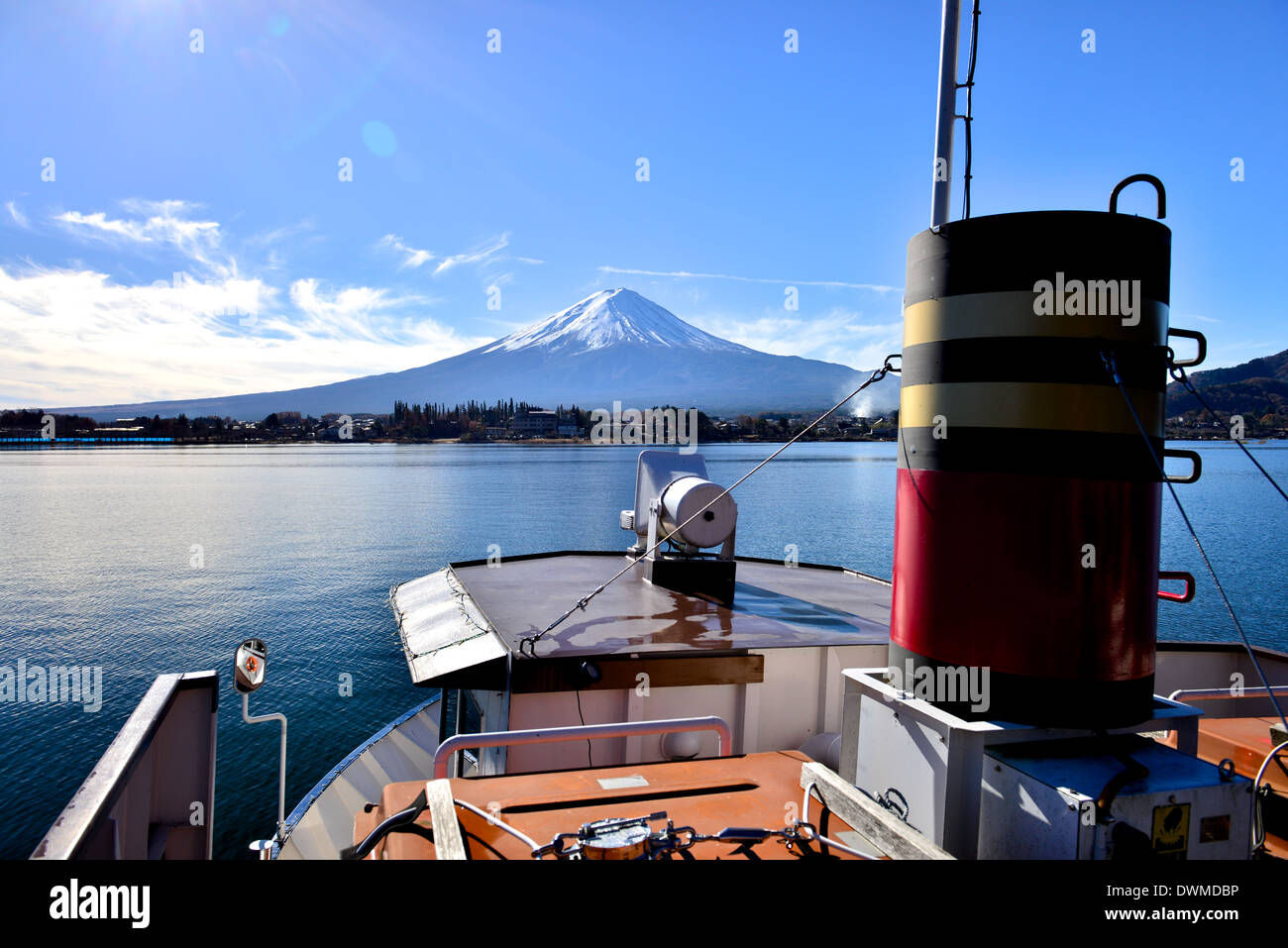 Mt.Fuji dal lago Kawaguchiko. Foto Stock