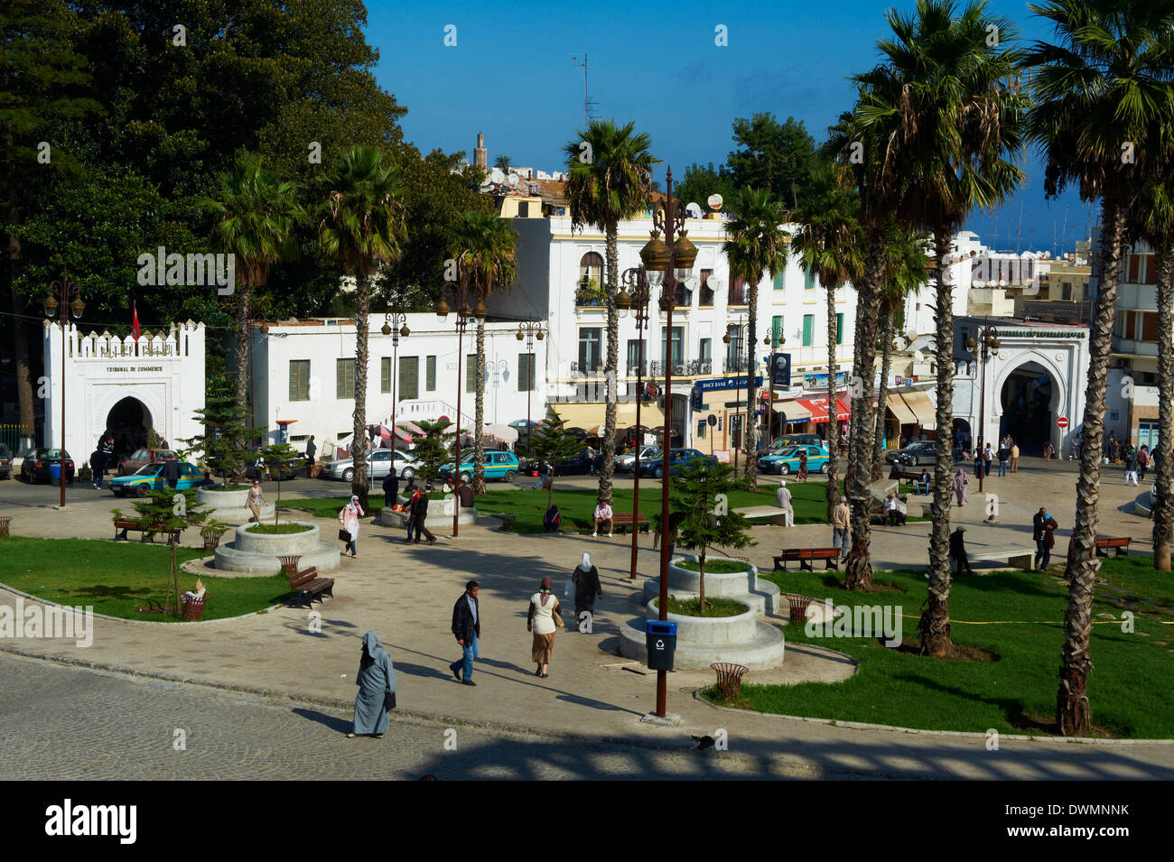 Gran Socco (9 aprile 1947 Piazza), Città Nuova, Tangeri, Marocco, Africa Settentrionale, Africa Foto Stock