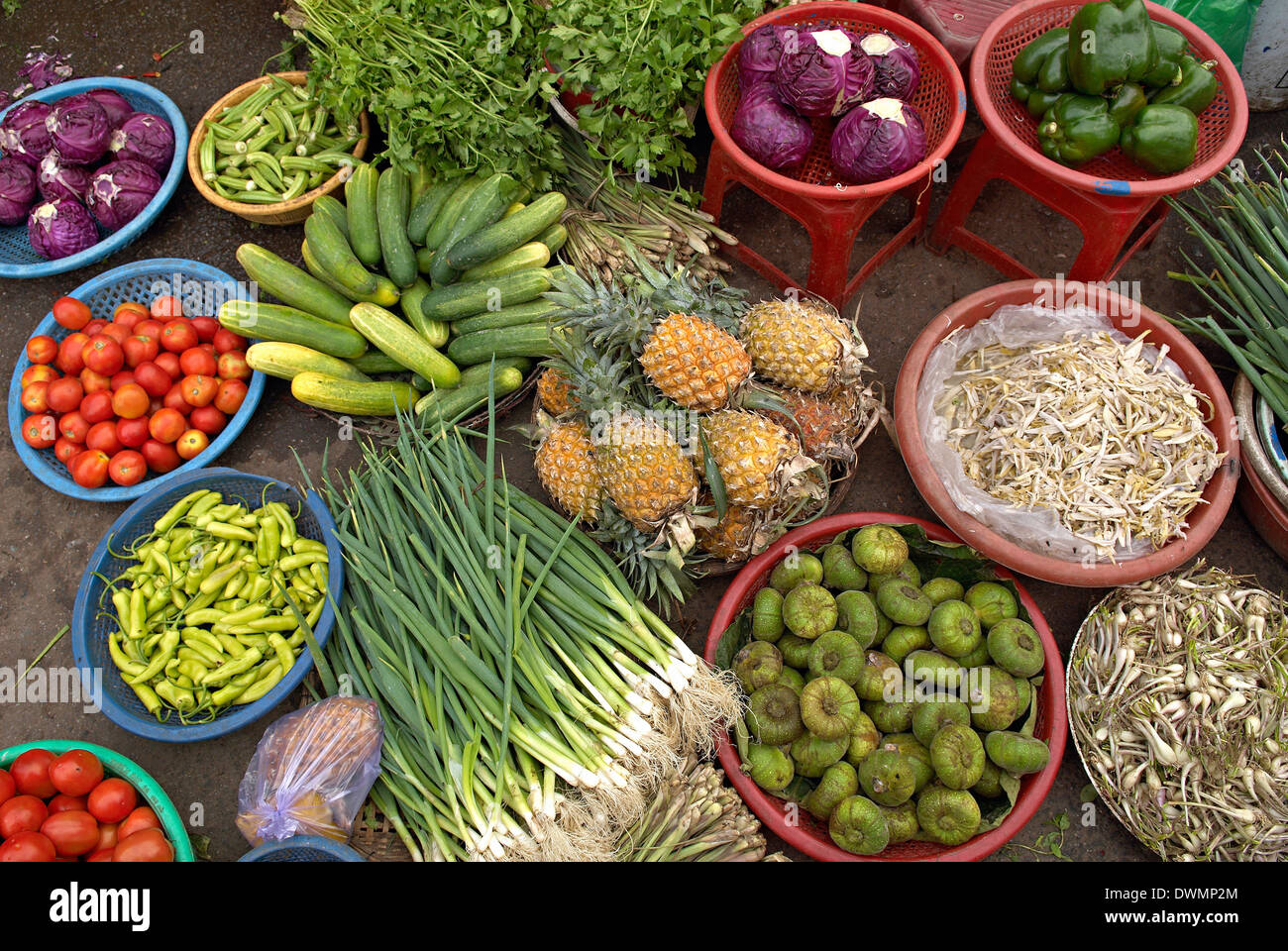 Dong Ba market, tonalità, Vietnam, Indocina, Asia sud-orientale, Asia Foto Stock