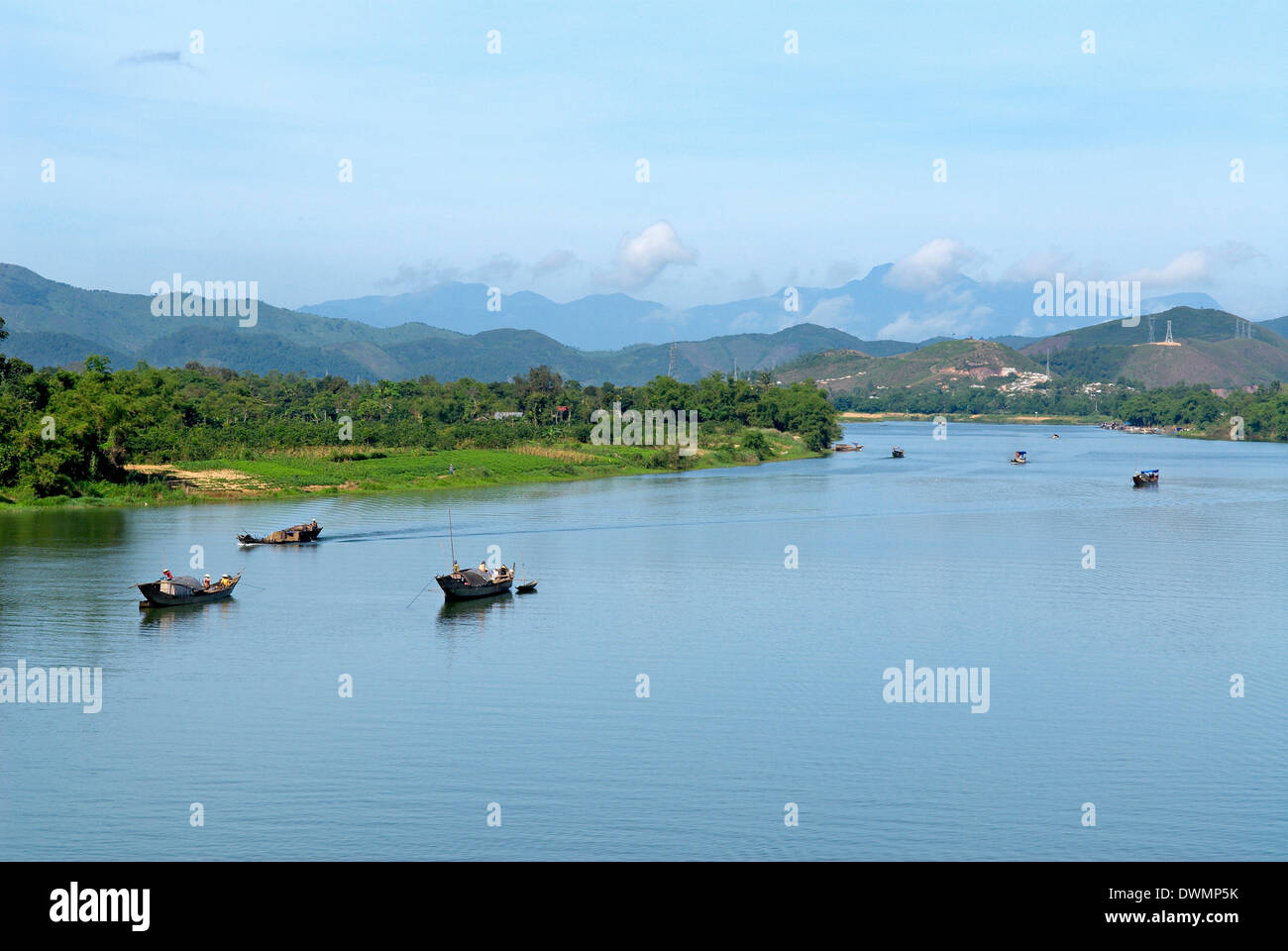 Fiume Perfume, tonalità, Vietnam, Indocina, Asia sud-orientale, Asia Foto Stock