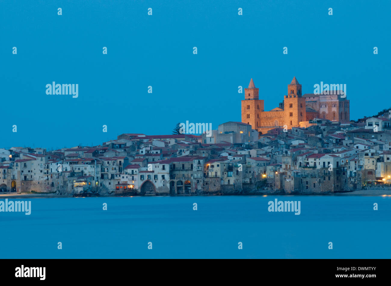 Cefalù, distretto di Palermo, Sicilia, Italia, Mediterraneo, Europa Foto Stock