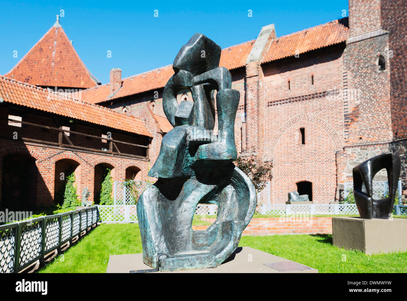 Medievale castello di Malbork, Marienburg fortezza di Maria, Sito Patrimonio Mondiale dell'UNESCO, Pomerania, Polonia, Europa Foto Stock