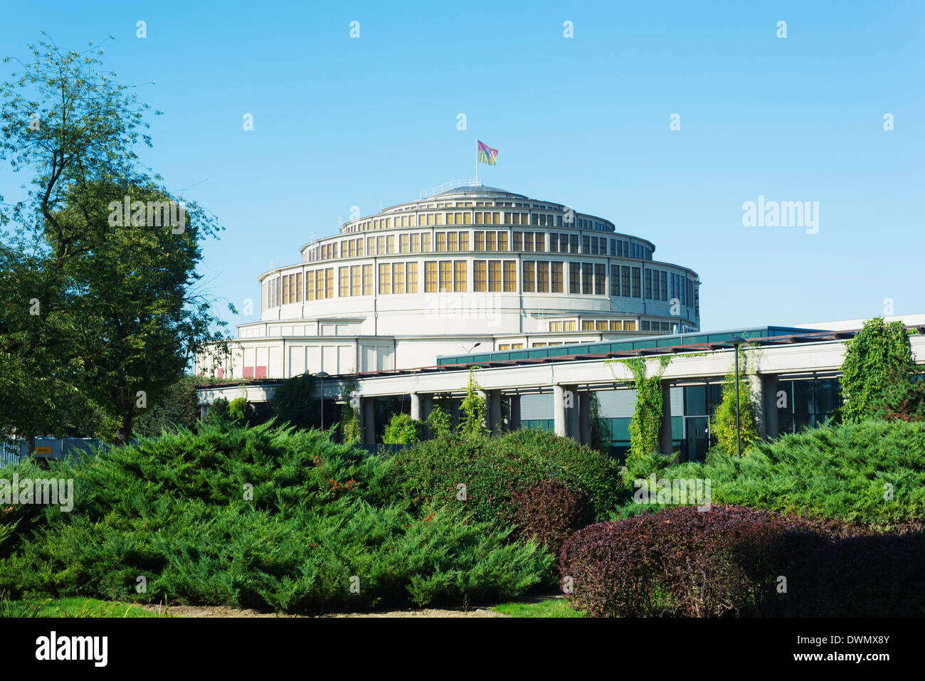 Centennial Hall, Sito Patrimonio Mondiale dell'UNESCO, Wroclaw, Slesia, Polonia, Europa Foto Stock