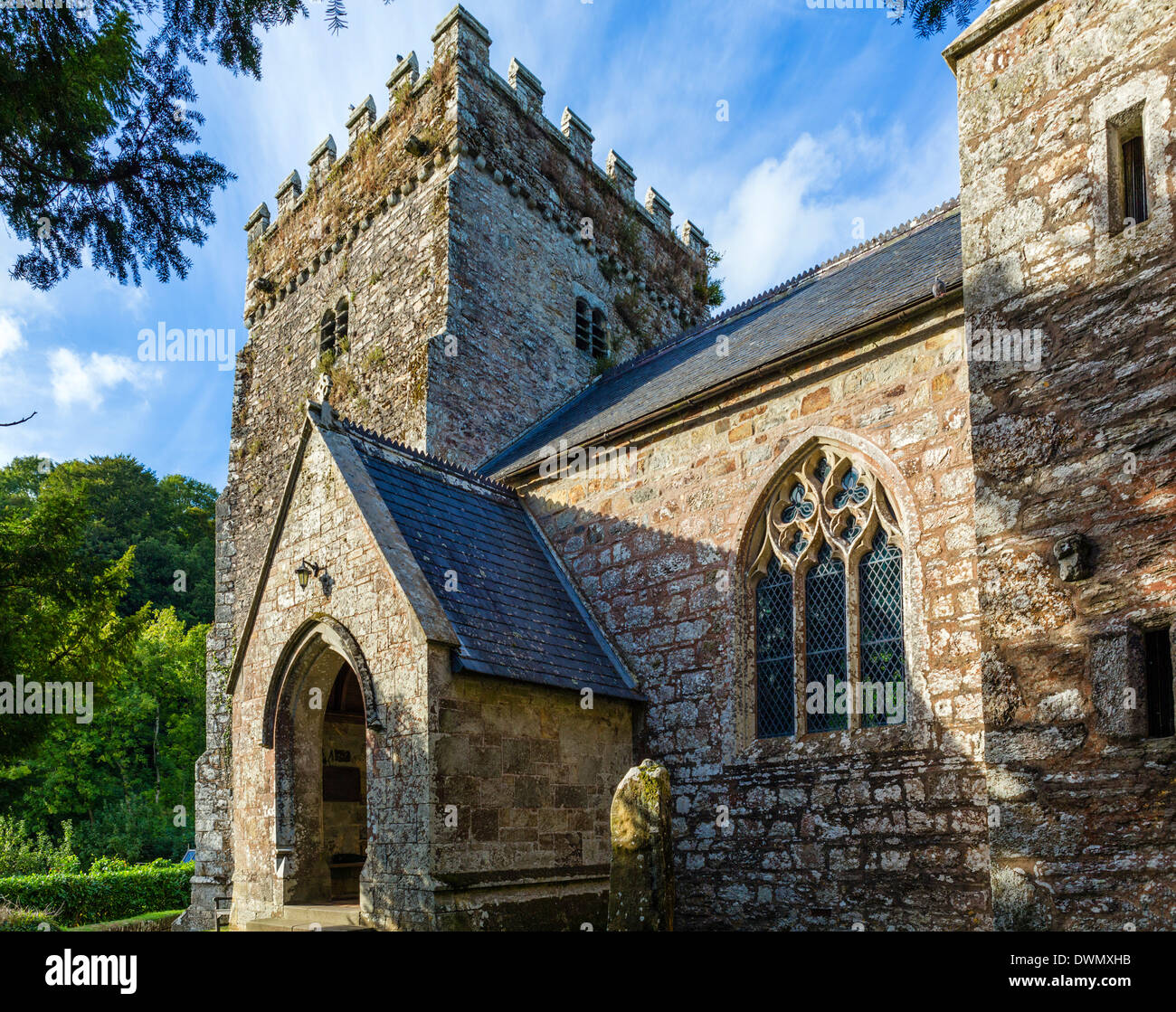 St Brynach Chiesa, Nevern, Pembrokeshire, West Wales, Regno Unito Foto Stock