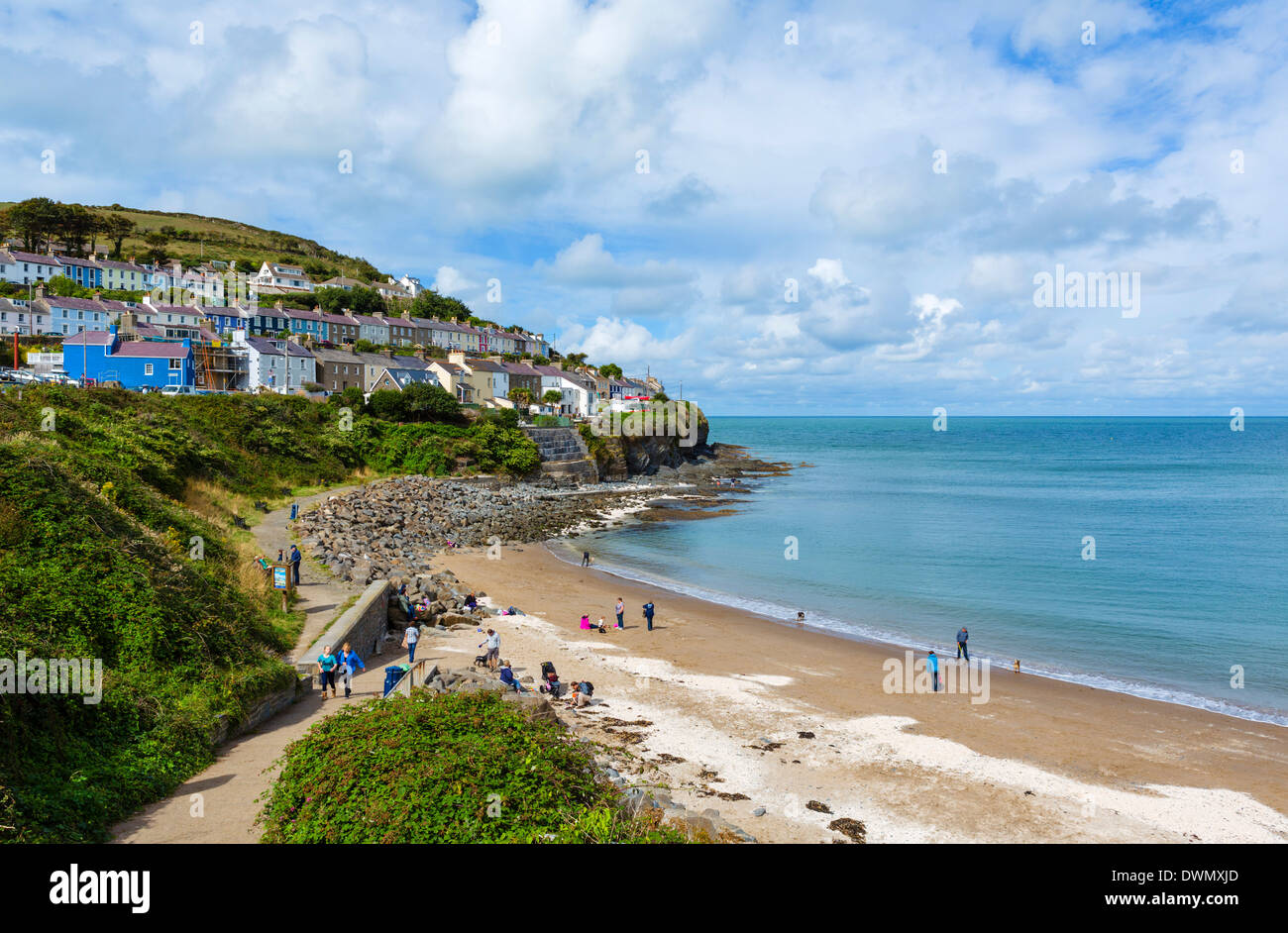 Spiaggia a New Quay, Ceredigion, West Wales, Regno Unito Foto Stock