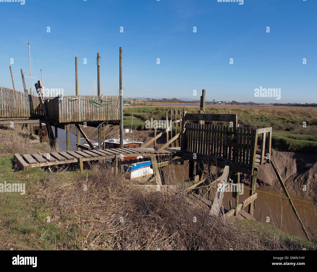 Skippool Creek, Lancashire, Regno Unito. Undicesimo Marzo 2014. Bella primavera meteo a Skippool Creek oggi. Credit: Sue Burton/Alamy Live News Foto Stock