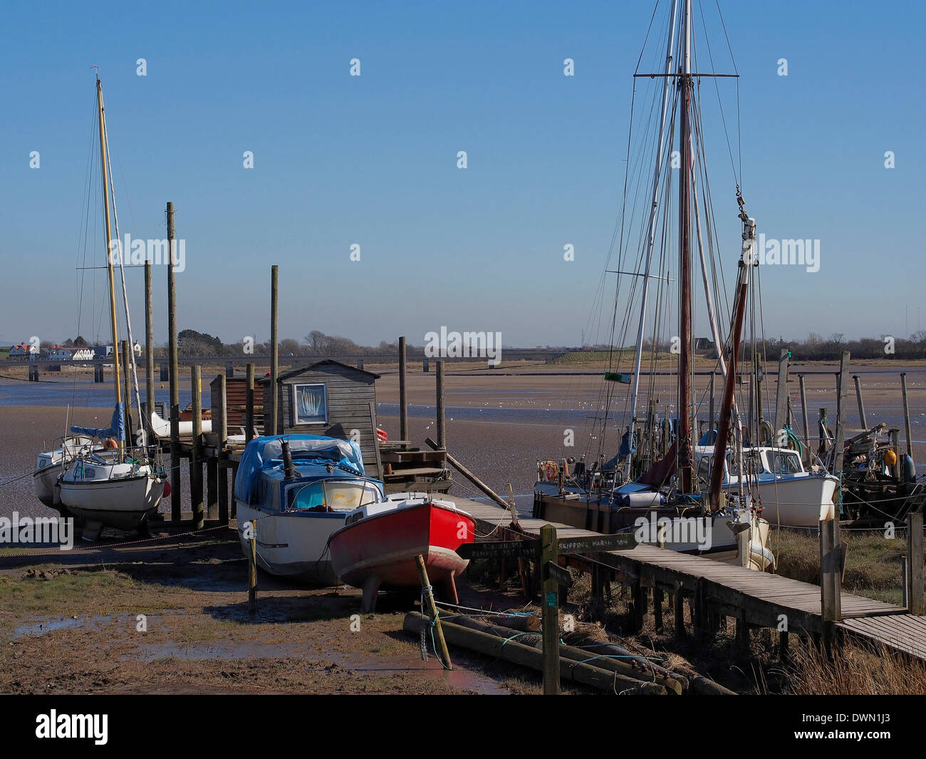 Skippool Creek, Lancashire, Regno Unito. Undicesimo Marzo 2014. Bella primavera meteo a Skippool Creek oggi. Credit: Sue Burton/Alamy Live News Foto Stock