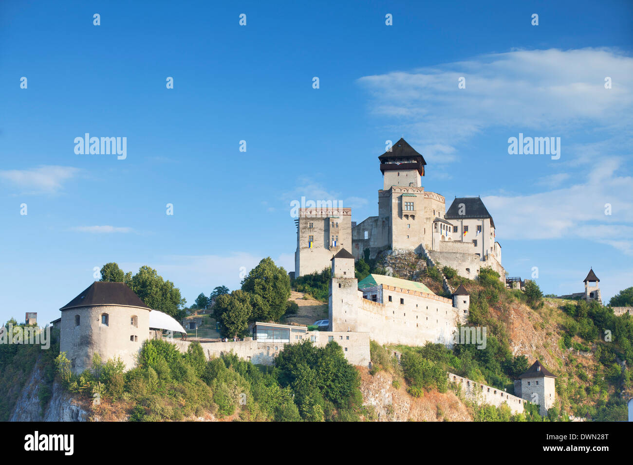 Castello di Trencin, Trencin, Regione di Trencin, Slovacchia, Europa Foto Stock