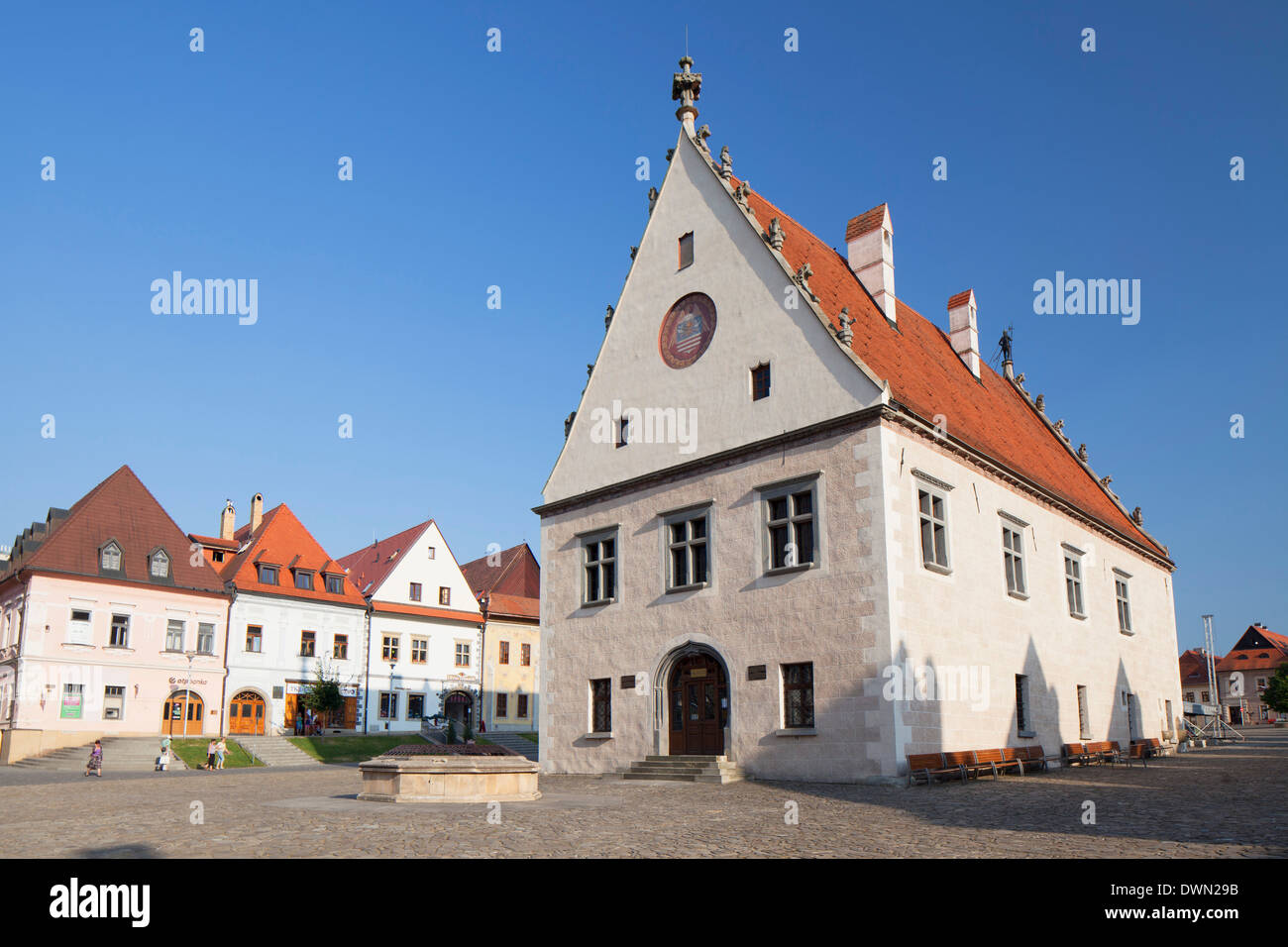 Museo di Saris in Piazza Radnicne, Bardejov, Sito Patrimonio Mondiale dell'UNESCO, la regione di Presov, Slovacchia, Europa Foto Stock