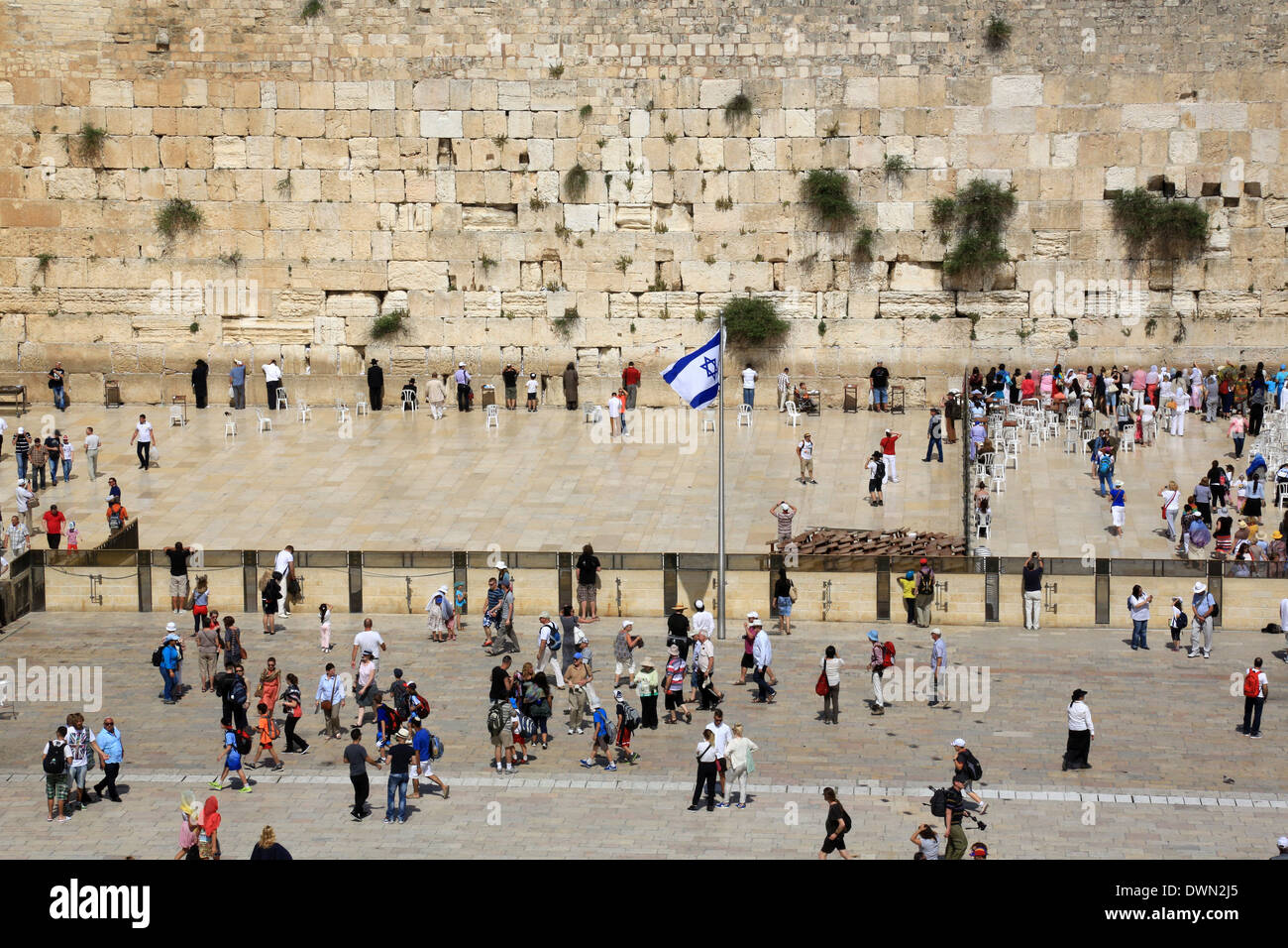 Il Muro Occidentale di Gerusalemme, Israele, Medio Oriente Foto Stock