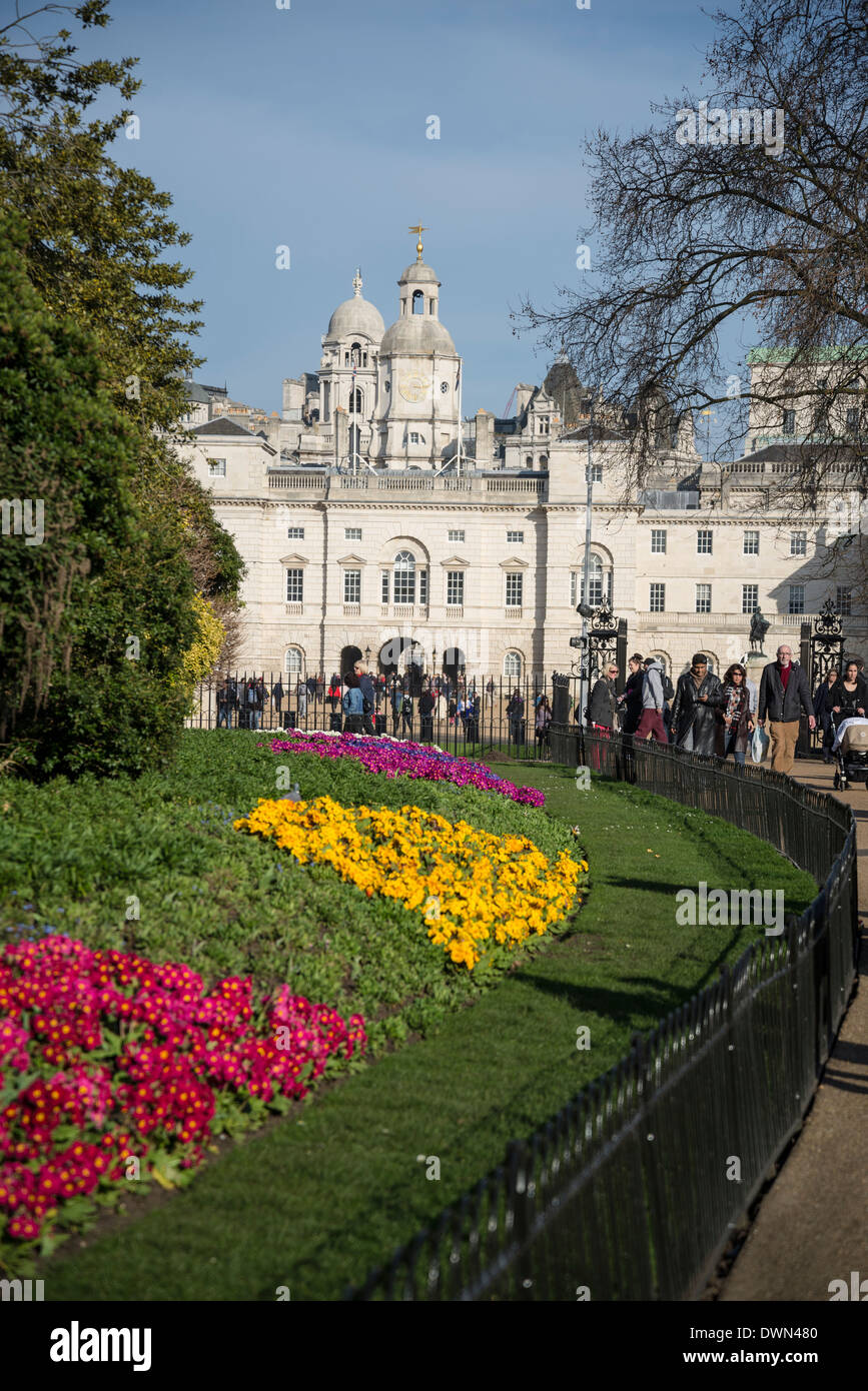 Horse Guard Parade e St James Park, City of Westminster, Londra, Regno Unito Foto Stock