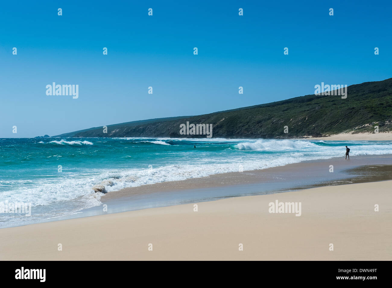 La sabbia bianca e acqua turchese Vicino Fiume Margaret, Australia occidentale, Australia Pacific Foto Stock
