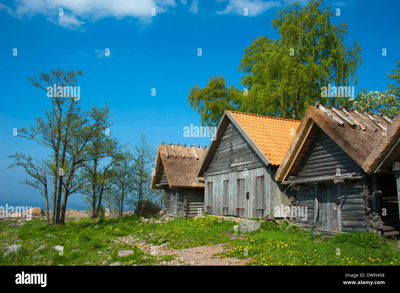 Lodge Di pesca, Altja Foto Stock