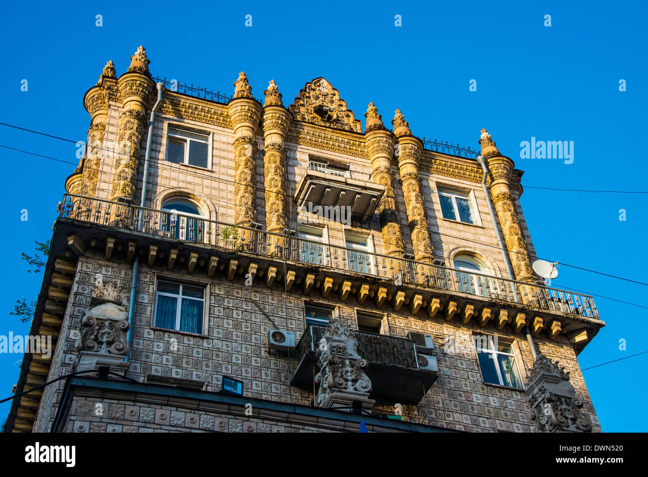 Architettura stalinista nel centro di Kiev (Kiev), in Ucraina, in Europa Foto Stock