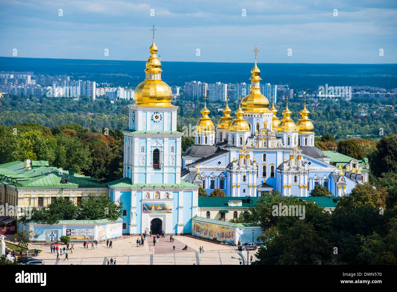 San Michele è oro-cattedrale a cupola, Kiev (Kiev), in Ucraina, in Europa Foto Stock