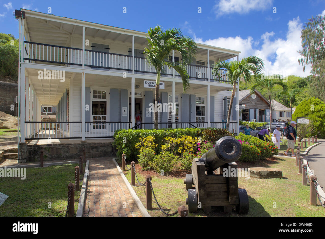 Museo, Nelson's Dockyard, Antigua, Isole Sottovento, West Indies, dei Caraibi e America centrale Foto Stock